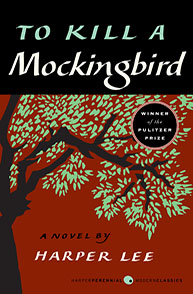 Cover of the book "To Kill a Mockingbird" by Harper Lee, featuring a tree and a Pulitzer Prize badge.