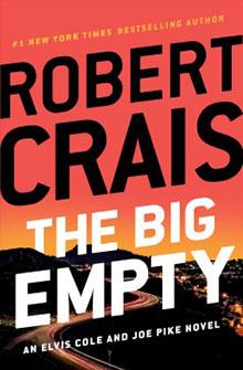 Cover of "The Big Empty" by Robert Crais, featuring a city skyline at sunset.