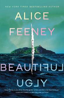 Book cover for "Good Bad Girl" by Alice Feeney, featuring an island and the ocean with colorful title text.