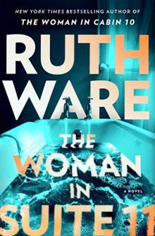 Book cover for "The Woman in Suite 10" by Ruth Ware, showing a bathtub filled with dark water.