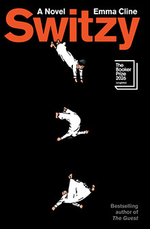 Black book cover with “Switzy” in large orange text, and three karate figures in different action poses.