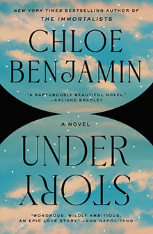 Book cover of “The Undertory” by Chloe Benjamin, with clouds and sky in the background, title mirrored.