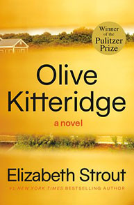 Cover of the book "Olive Kitteridge" by Elizabeth Strout, featuring a golden field and a Pulitzer Prize sticker.