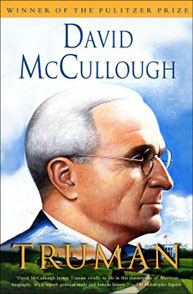 Book cover of "Truman" by David McCullough, featuring the side profile of Harry S. Truman and the title in bold letters.