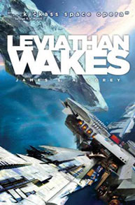 Cover of the book "Leviathan Wakes" by James S.A. Corey featuring a spaceship in a futuristic space setting.
