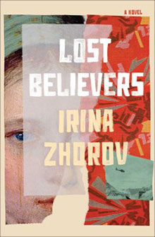Book cover of "Lost Believers" by Irina Zhorov, featuring abstract art and text over a colorful, fragmented background.