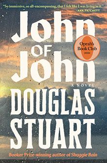 Book cover of "Young Mungo" by Douglas Stuart, featuring clouds and an Oprah’s Book Club sticker.