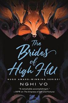 Book cover for "The Brides of High Hill" featuring a fox head above two shadowy female figures.