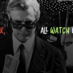 A man in sunglasses holds a newspaper; text reads "No work, all watch weekend.
