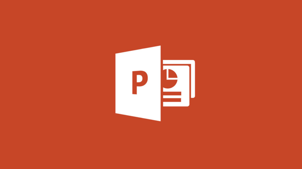 Icon of Microsoft PowerPoint featuring a white "P" on an orange background.
