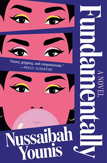 Book cover for "Fundamentally" by Nussaibah Younis with three illustrated faces and bold pink, purple, and yellow colors.